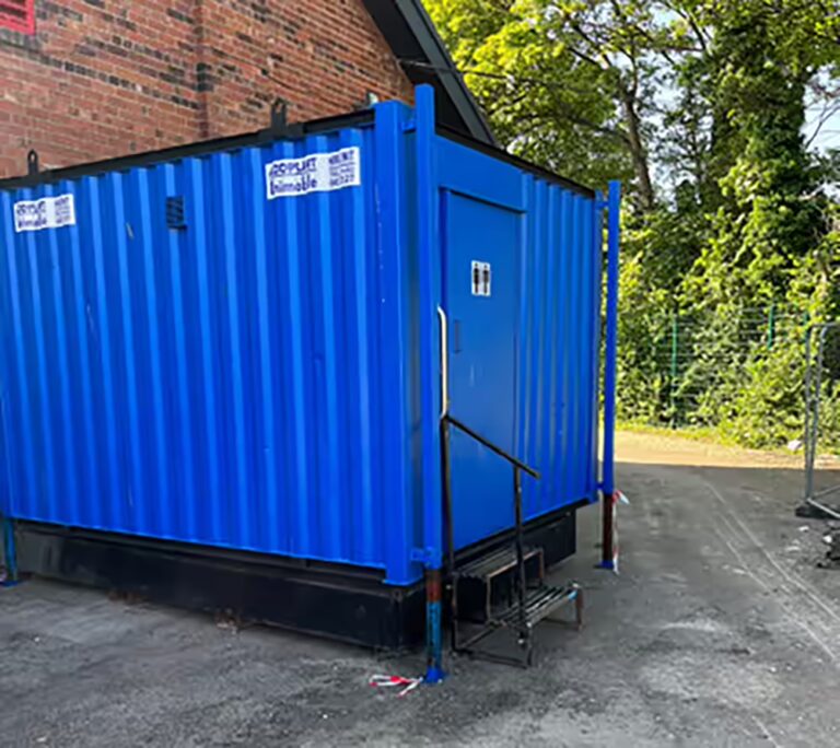 static toilet block