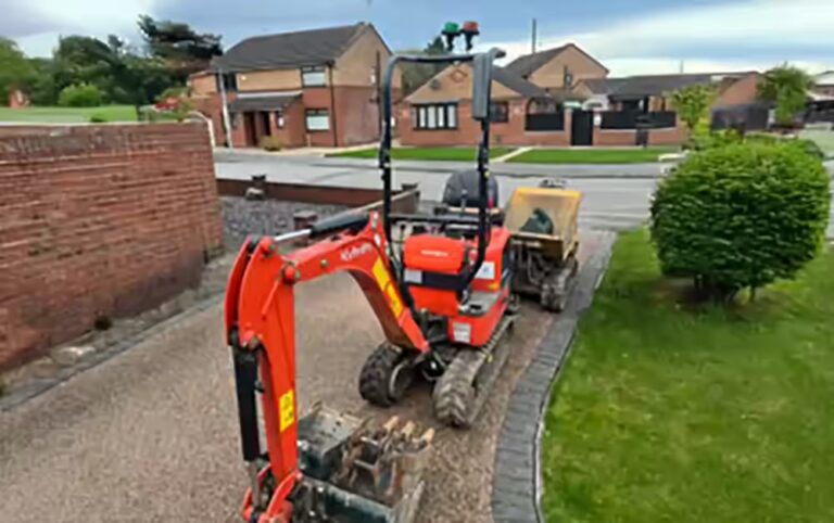 0.75t mini digger and skiploading dumper